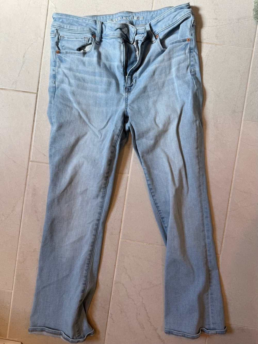 American Eagle Outfitters Light Wash Straight Leg Jeans